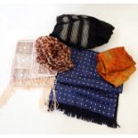 Large quantity of vintage scarves (1 box)