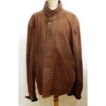 Gentleman's Nappa leather brown three-quarter length jacket and another in dark brown, a black