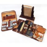 RFV Robe suitcase with original paperwork and hanger, a leather gentleman's travel dressing set with