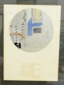 Colour prints after GP Guinegault, two with poems by Jean Noury (two of six, only) 28 x 20cms,