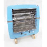 1950's Belling electric radiator in blue tin frame