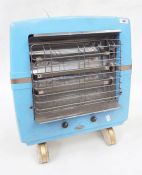1950's Belling electric radiator in blue tin frame
