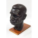 Nellie Patterson (20th century) bronze bust, study of aboriginee, 33cm (Nellie Patterson was the nie