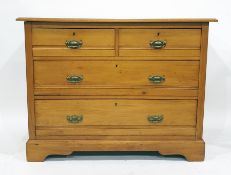 A satinwood chest of two short over two long drawers, bracket feetCondition ReportThe dimensions are