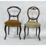 Five assorted Victorian dining chairs (5)