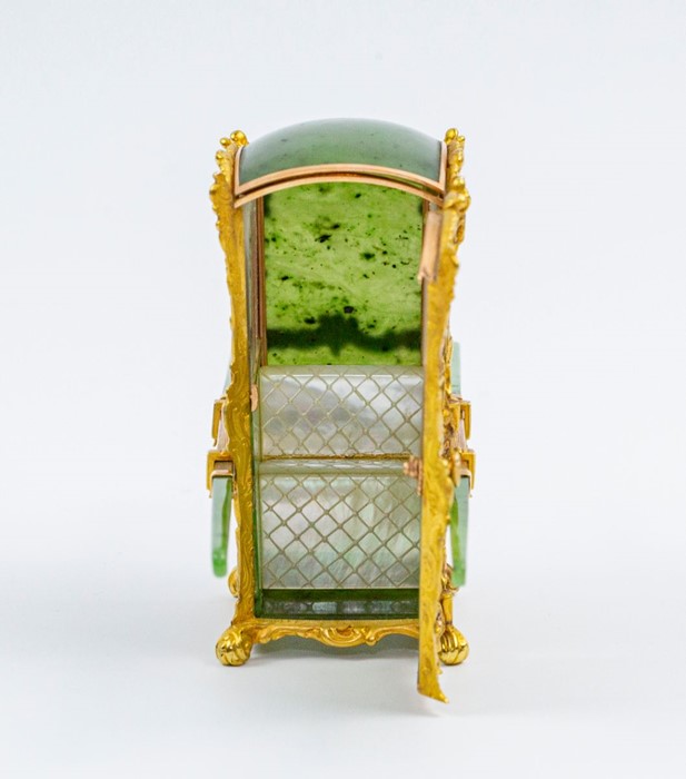 Please note:-  Fabergé nephrite, rock crystal, mother-of-pearl and vari-colour gold miniature - Image 39 of 74