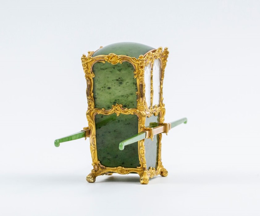 Please note:-  Fabergé nephrite, rock crystal, mother-of-pearl and vari-colour gold miniature - Image 17 of 74