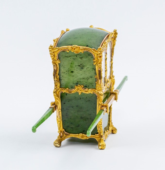 Please note:-  Fabergé nephrite, rock crystal, mother-of-pearl and vari-colour gold miniature - Image 53 of 74