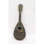 Pietro Tonelli (Naples) mandolin with mother-of-pearl inlay, applied with a label to the interior,