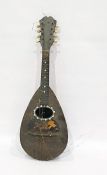 Pietro Tonelli (Naples) mandolin with mother-of-pearl inlay, applied with a label to the interior,