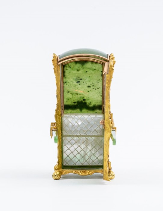 Please note:-  Fabergé nephrite, rock crystal, mother-of-pearl and vari-colour gold miniature - Image 40 of 74