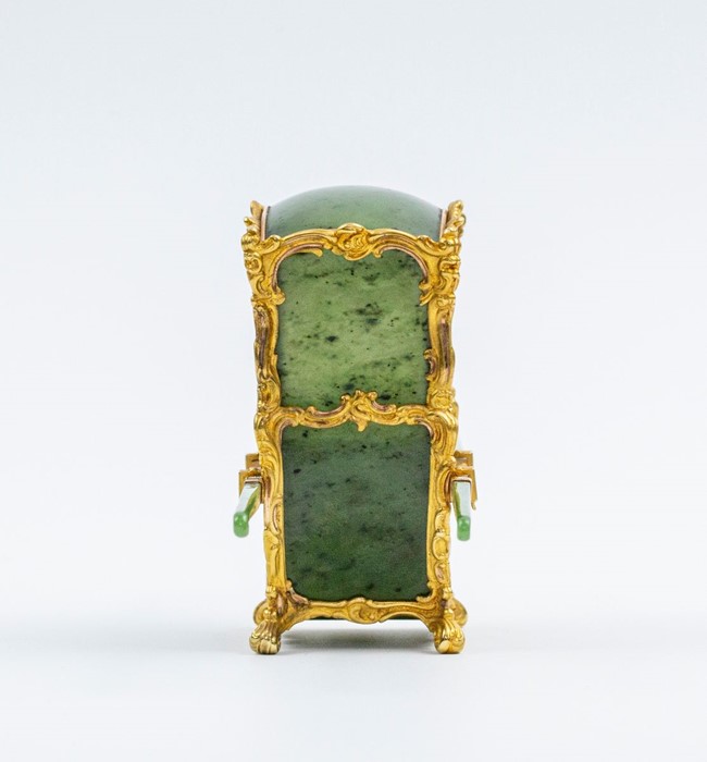 Please note:-  Fabergé nephrite, rock crystal, mother-of-pearl and vari-colour gold miniature - Image 59 of 74