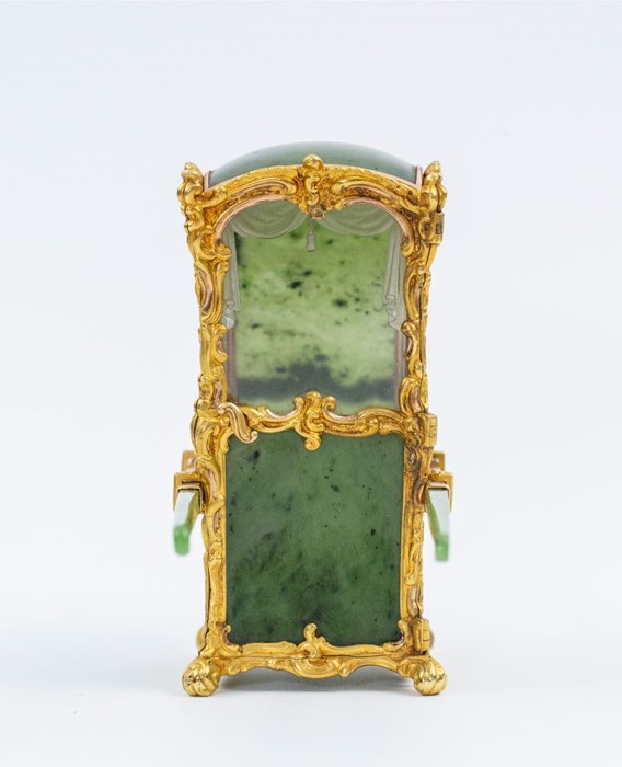 Please note:-  Fabergé nephrite, rock crystal, mother-of-pearl and vari-colour gold miniature - Image 61 of 74