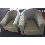 Pair of early 20th century tub chairs (2)