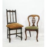WITHDRAWN Two assorted side chairs (2)
