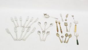 Assorted silver plated forks, teaspoons  etc