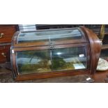 19th century corner hanging display cabinet with satinwood and ebony strung inlay, two glazed