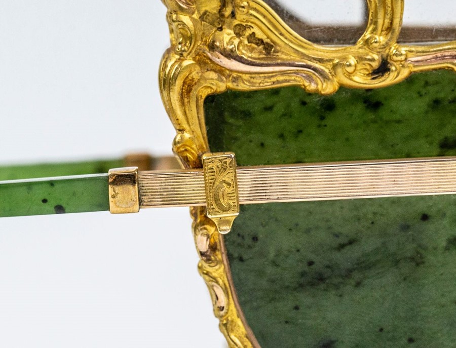 Please note:-  Fabergé nephrite, rock crystal, mother-of-pearl and vari-colour gold miniature - Image 47 of 74