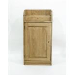 Pine wall hanging single door cabinet with drawer under