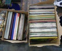 Two boxes of assorted LP records to include mainly classical recordings, Adge Cutler "18 Fabulous