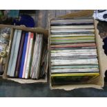 Two boxes of assorted LP records to include mainly classical recordings, Adge Cutler "18 Fabulous