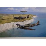 After Robert Taylor  Limited edition colour print "Combat Over London", 119/1500 After John Young