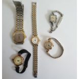 Nivada gold cased lady's wristwatch, together with an early 9ct. gold cased lady's wristwatch and