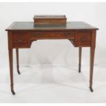 Edwardian Maple & Co lady's rosewood writing table, rectangular, with leather inlet top with pen