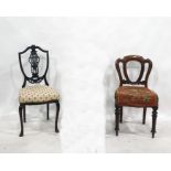 Pair of 19th century mahogany framed bedroom chairs and another (3)