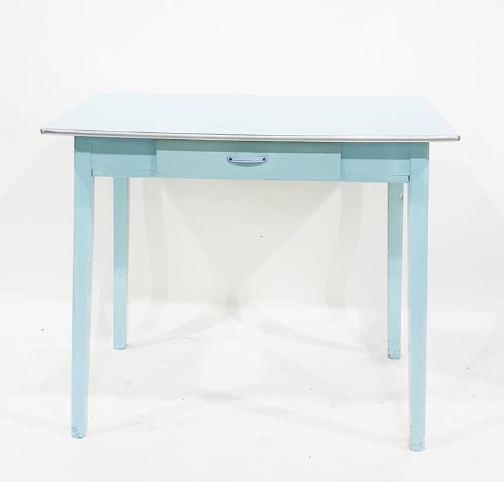 Blue melamine mid-20th century breakfast table