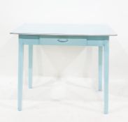 Blue melamine mid-20th century breakfast table