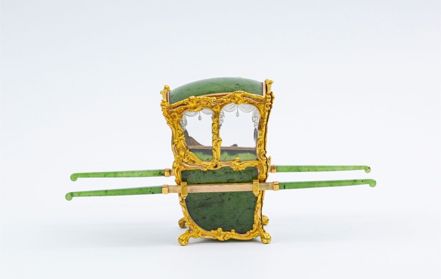 Please note:-  Fabergé nephrite, rock crystal, mother-of-pearl and vari-colour gold miniature - Image 48 of 74