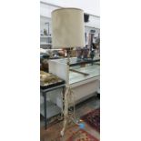 Cream painted wrought iron standard lamp (converted from oil)