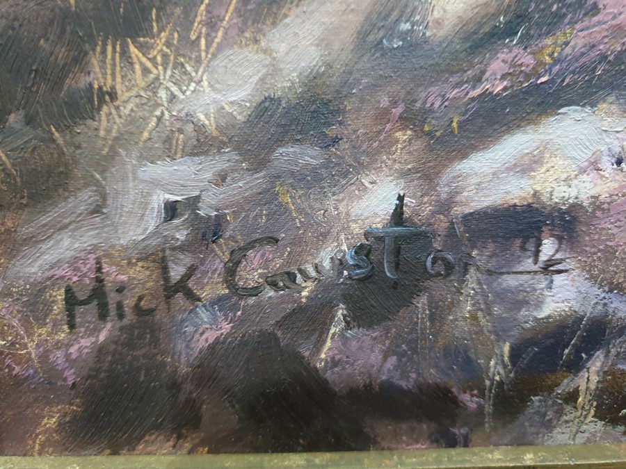 Mick Cawston  Oil on canvas Stag in landscape, signed lower left, 59.5cm x 74.5cm  Condition - Image 6 of 9