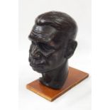 Nellie Patterson (20th century) bronze bust, study of aborigine, 33cm (Nellie Patterson was the