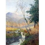 Albert Kinsley (1852-1945) Watercolour Landscape, signed lower right, 34 x 24 cm