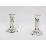 A pair Victorian silver candlesticks, BirminghamCondition Reportdent on base on one, some marks (
