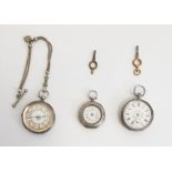 Three late 19th century silver cased pocket watches, various  Condition ReportSee additional