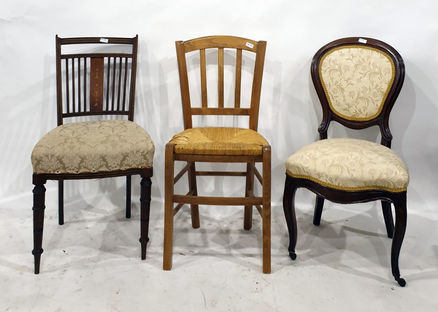 Four assorted dining and bedroom chairs (4)