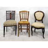 Four assorted dining and bedroom chairs (4)