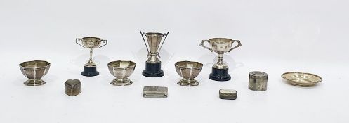 Quantity of lady's silver golfing trophy cups, circa 1920's/30's including 'The Walter Bunting Cup',