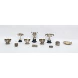 Quantity of lady's silver golfing trophy cups, circa 1920's/30's including 'The Walter Bunting Cup',