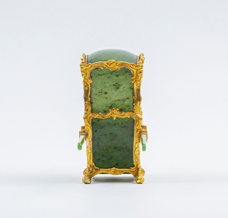 Please note:-  Fabergé nephrite, rock crystal, mother-of-pearl and vari-colour gold miniature - Image 58 of 74