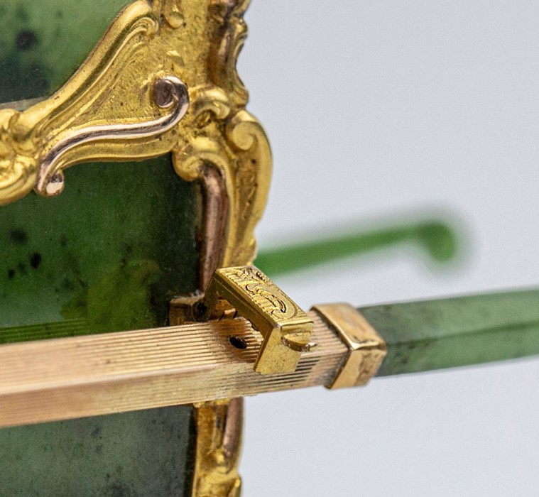 Please note:-  Fabergé nephrite, rock crystal, mother-of-pearl and vari-colour gold miniature - Image 13 of 74