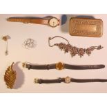 Quantity costume jewellery and lady's Avia watch