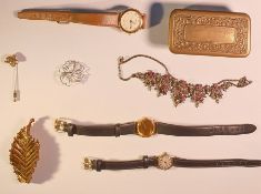 Quantity costume jewellery and lady's Avia watch