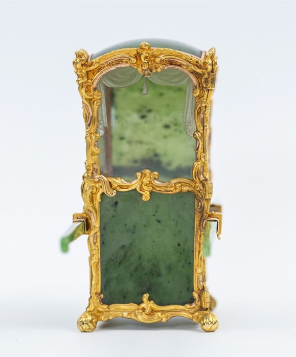 Please note:-  Fabergé nephrite, rock crystal, mother-of-pearl and vari-colour gold miniature - Image 60 of 74