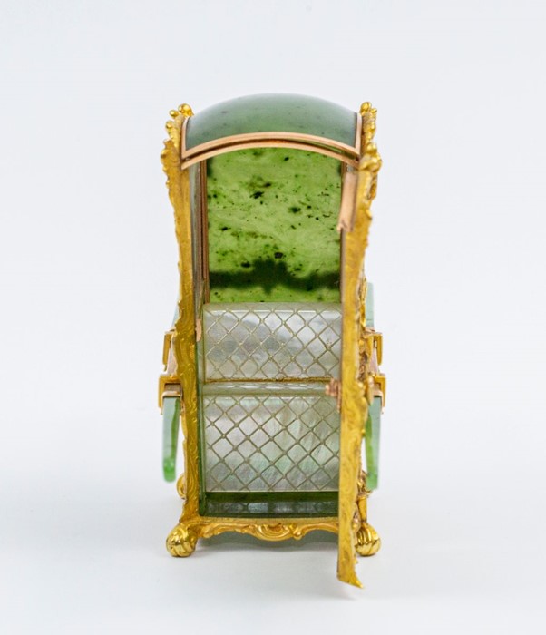 Please note:-  Fabergé nephrite, rock crystal, mother-of-pearl and vari-colour gold miniature - Image 6 of 74