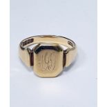18ct gold gent's signet ring, 7.9g approx
