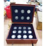 Collectors case of assorted silver £5 coins featuring winners of the Victoria Cross